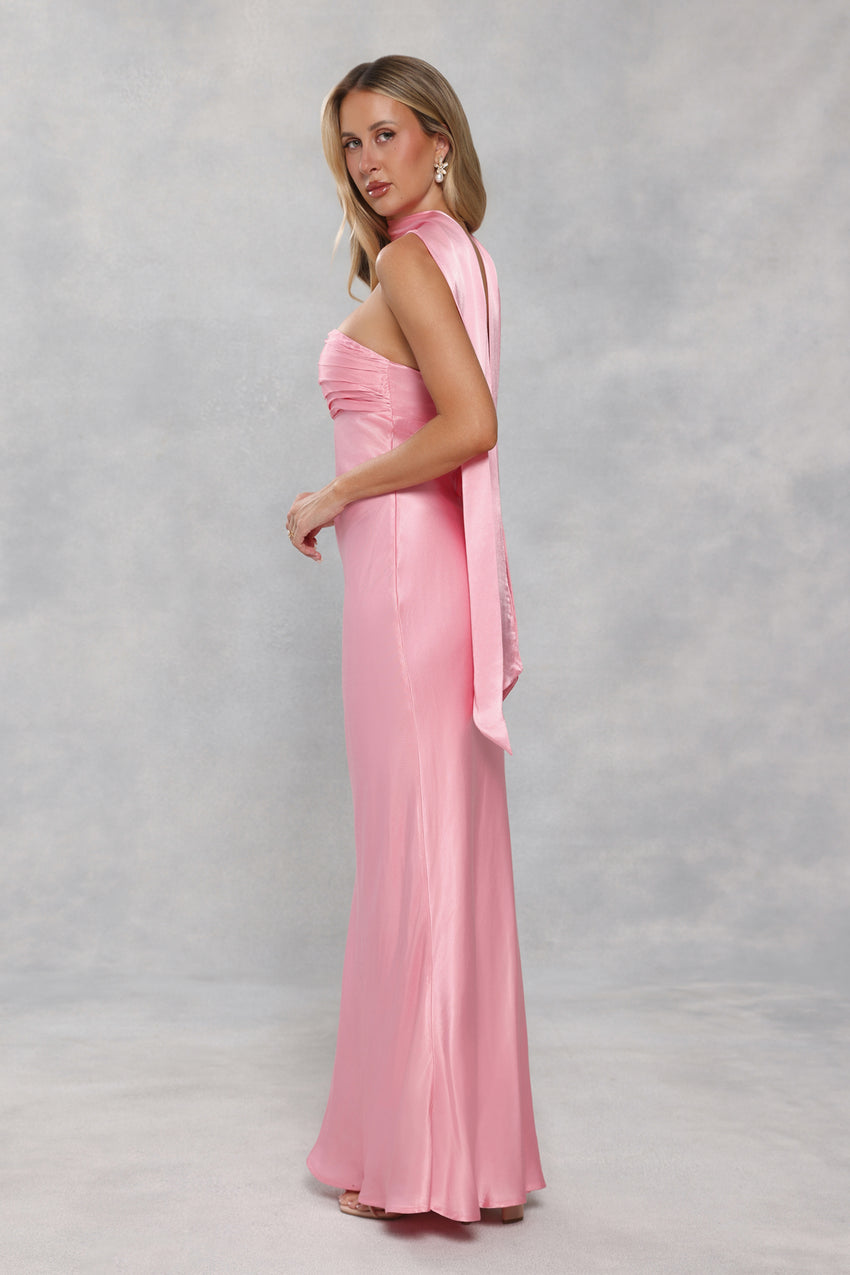 Satin Neck Scarf Candy Pink
