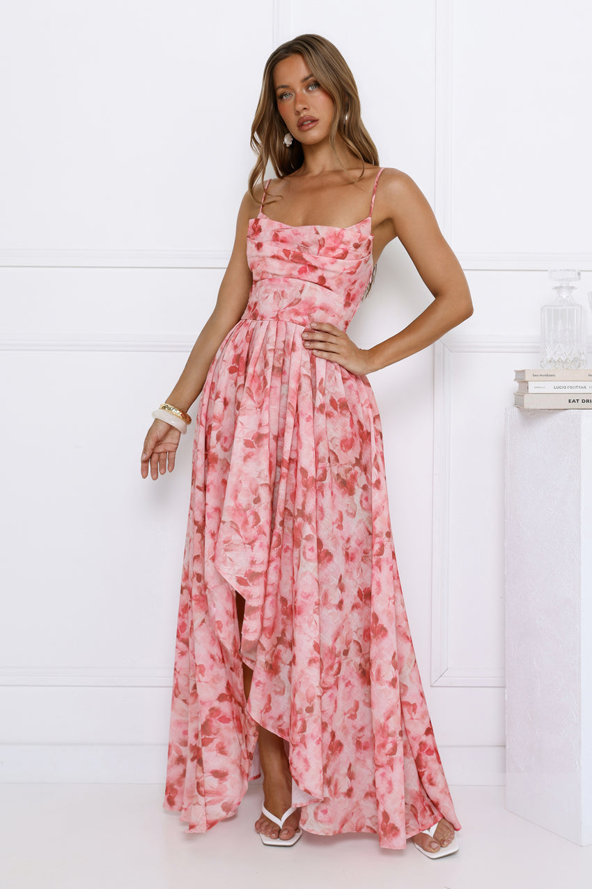 Thoughts For You Midi Dress Pink