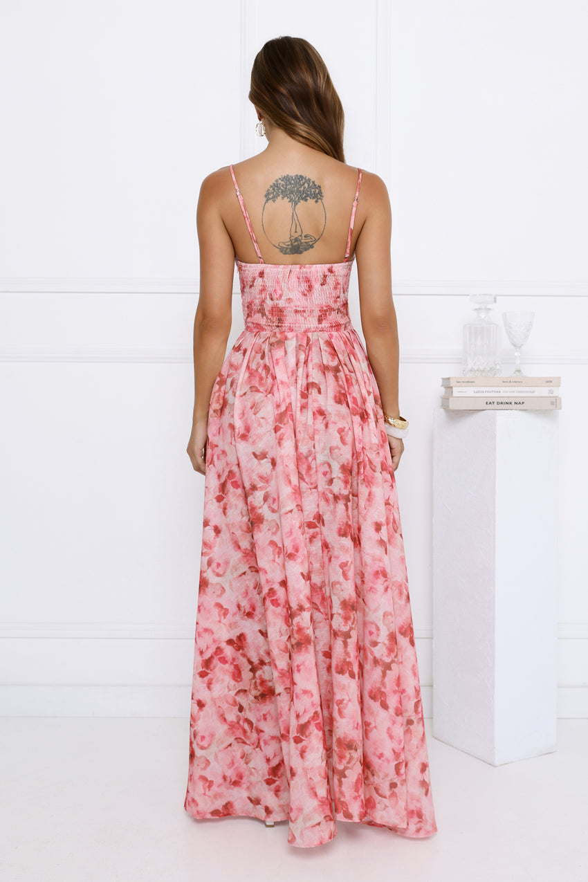 Thoughts For You Midi Dress Pink