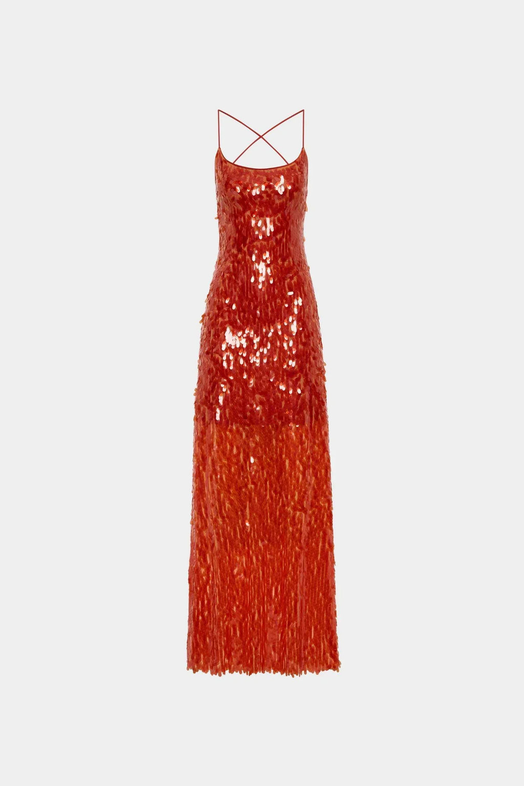 Backless Gown | Burnt Orange Sequin