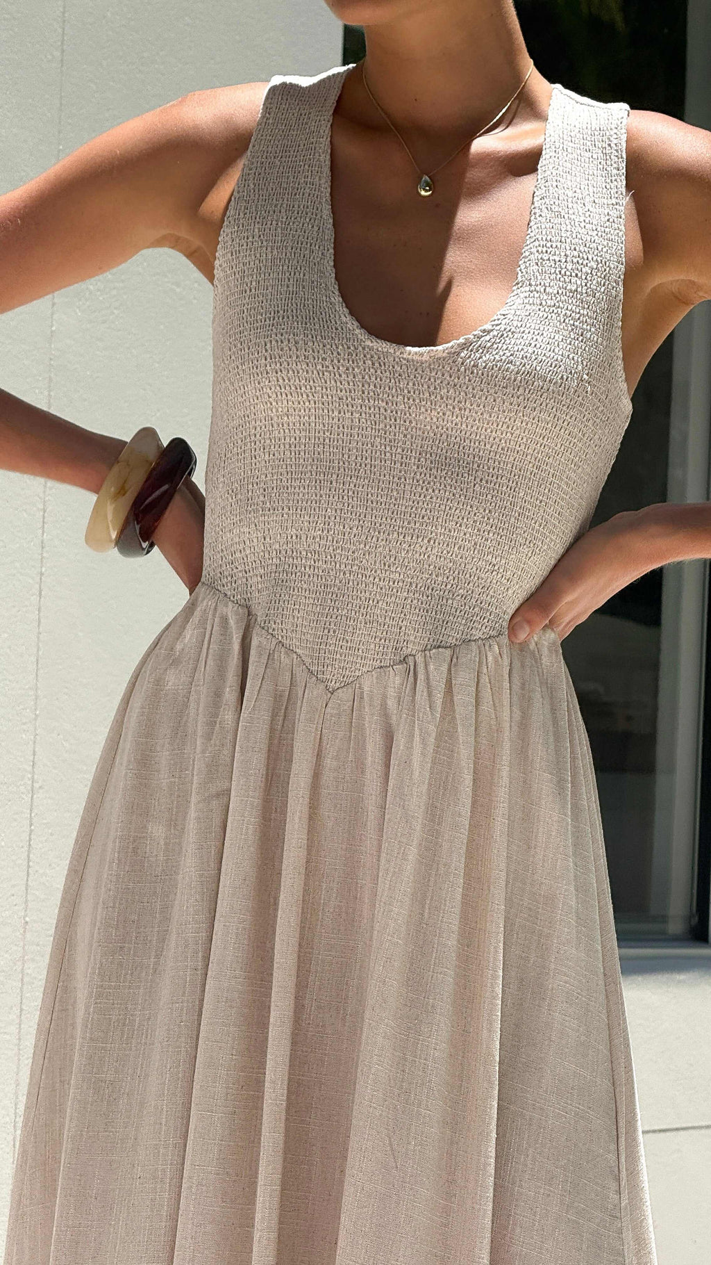 Amira Maxi Dress - Natural