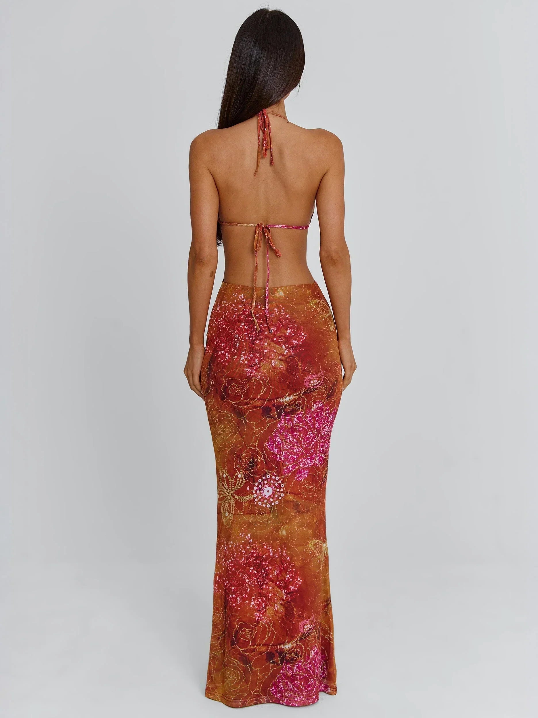 Esmeralda Maxi Dress Golden Crystal