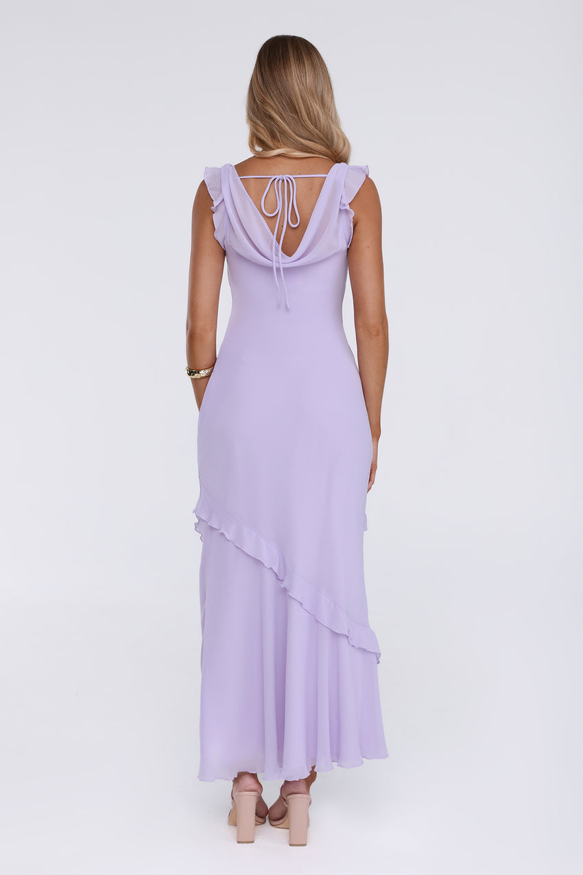 Star Effect Maxi Dress Lavender