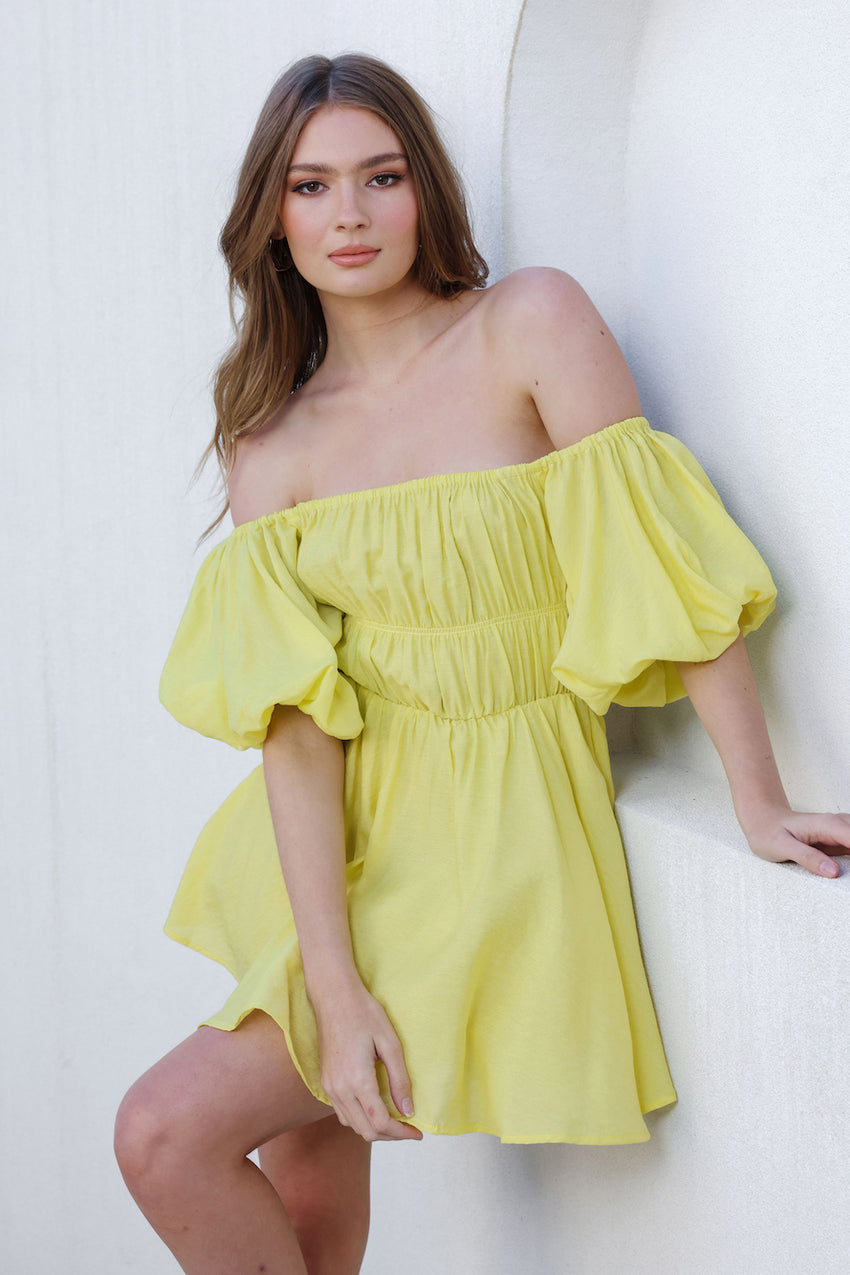 Be Your Baby Doll Dress Yellow
