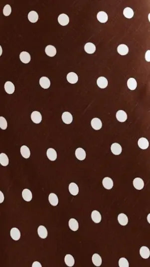 Rayne Maxi Dress - Brown/White Polka