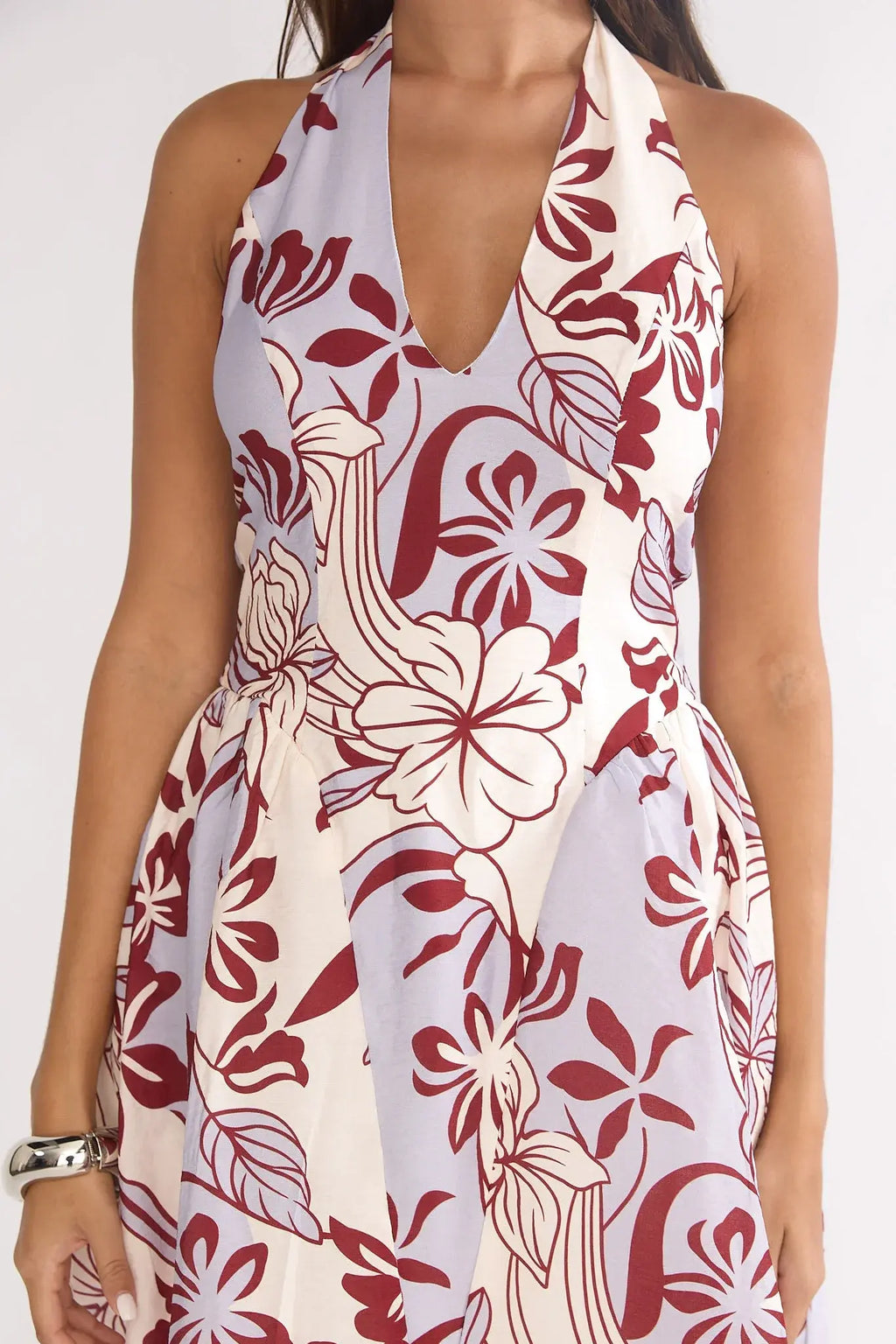 El Corazon Halterneck Mini Dress Blue