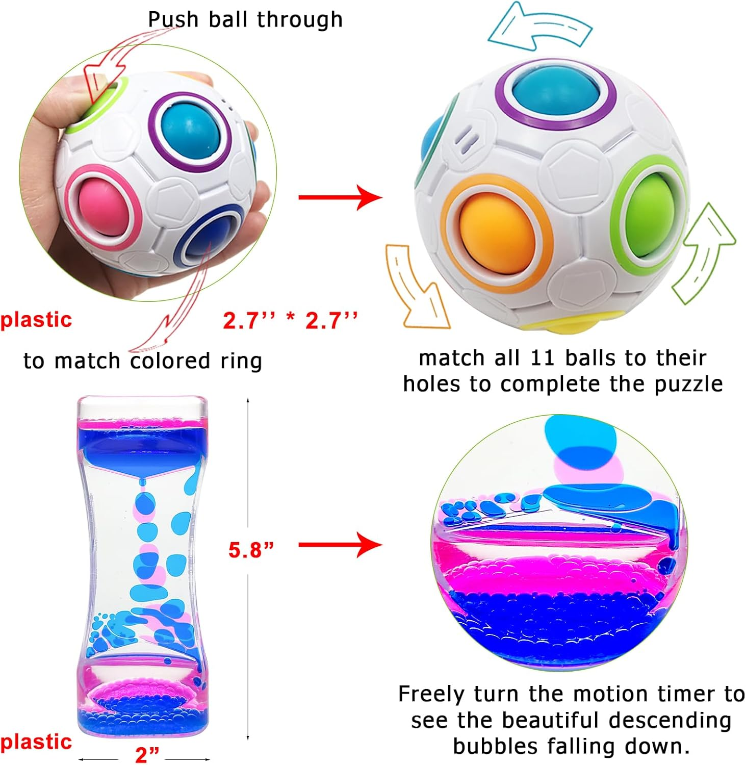 Fidget Toy Set, 35 Pcs Sensory Toy for ADD, OCD, Autistic Children, Adults, Anxiety Autism to Stress Relief and Anti Anxiety with Motion Timer, Perfect for Classroom Reward with Gift Box