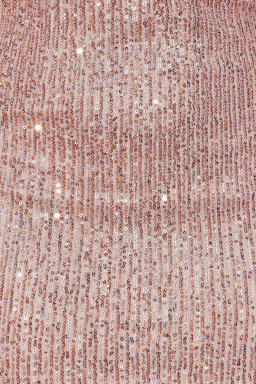 Shiniest Star Sequin Mini Dress Light Pink