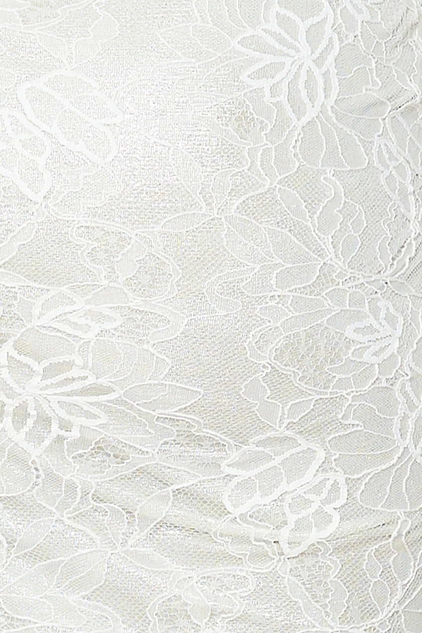 Style Sleek Lace Midi Dress White