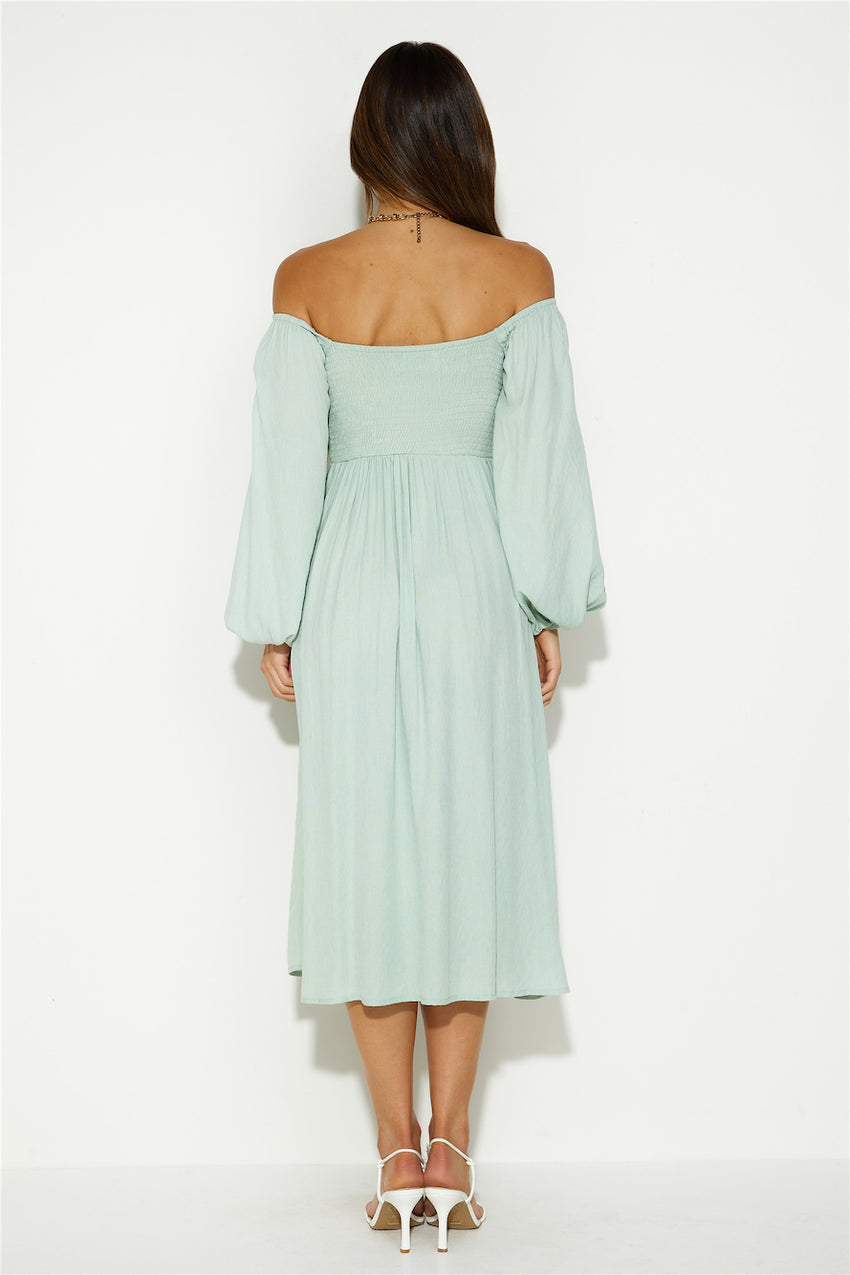 Want To Dance Midi Dress Sage