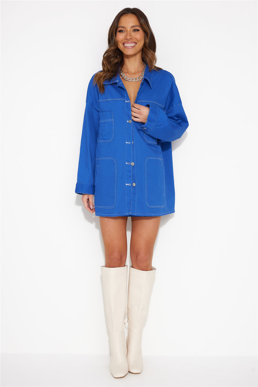 Walking Out Shirt Top Blue