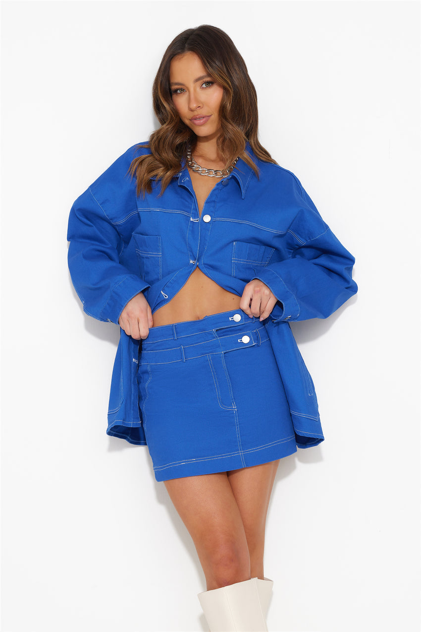 Walking Out Shirt Top Blue