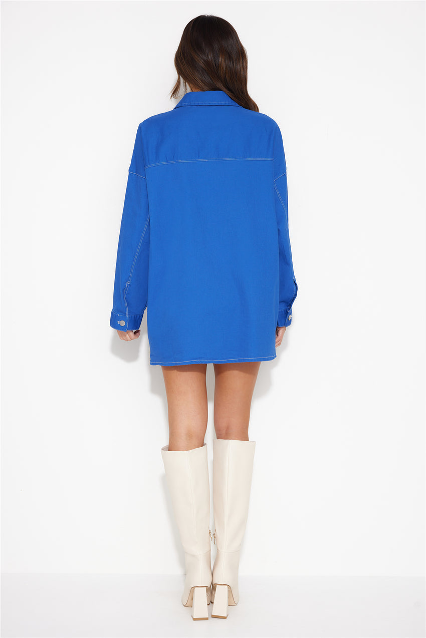 Walking Out Shirt Top Blue