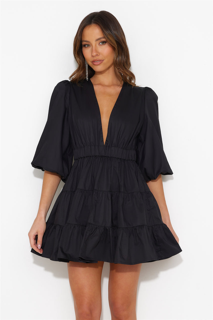 Sweetest Treat Mini Dress Black