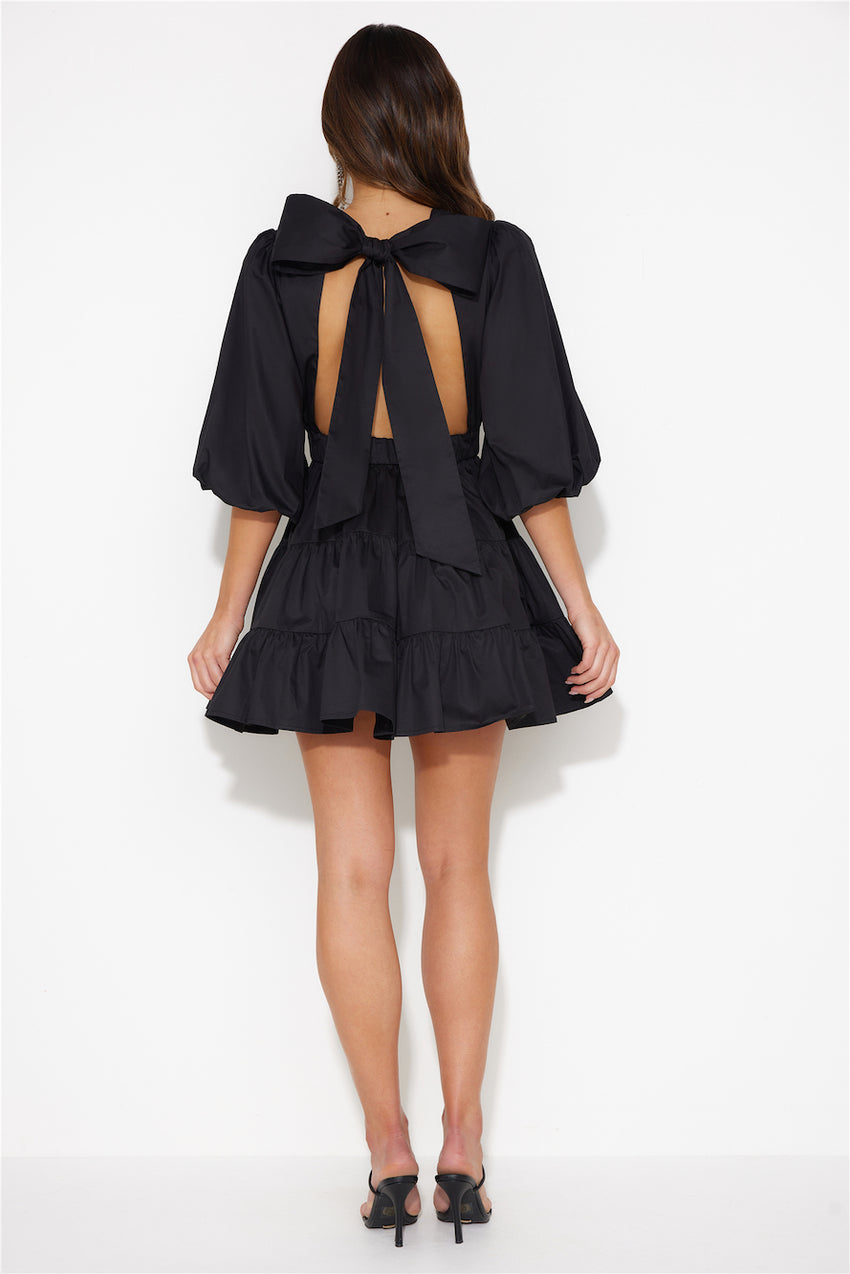 Sweetest Treat Mini Dress Black