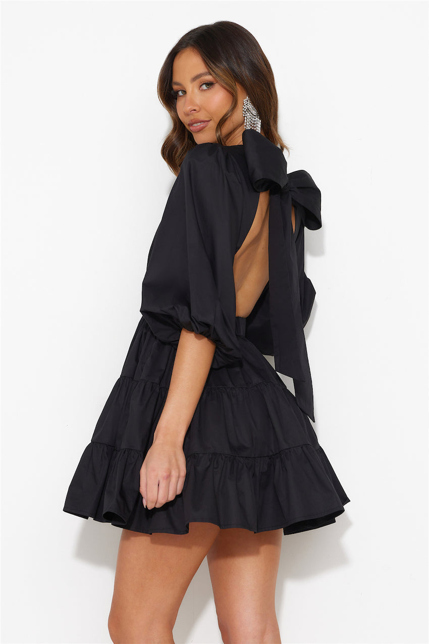 Sweetest Treat Mini Dress Black