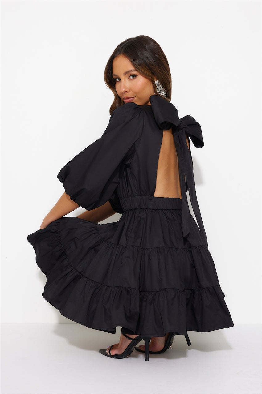 Sweetest Treat Mini Dress Black