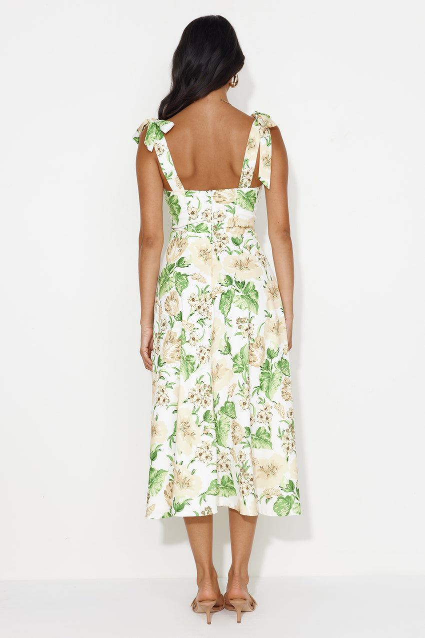 Seaside Space Midi Dress White