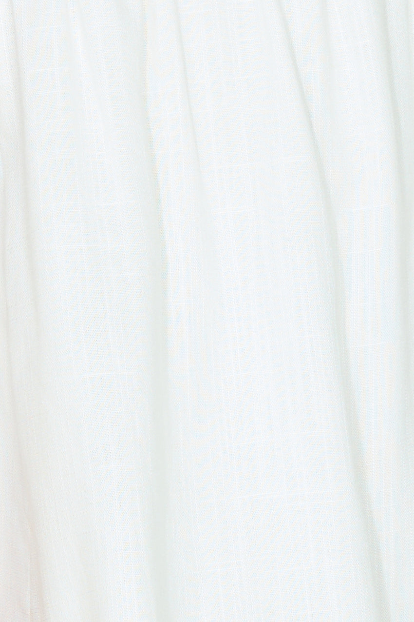 Riser Linen Blend Mini Dress White