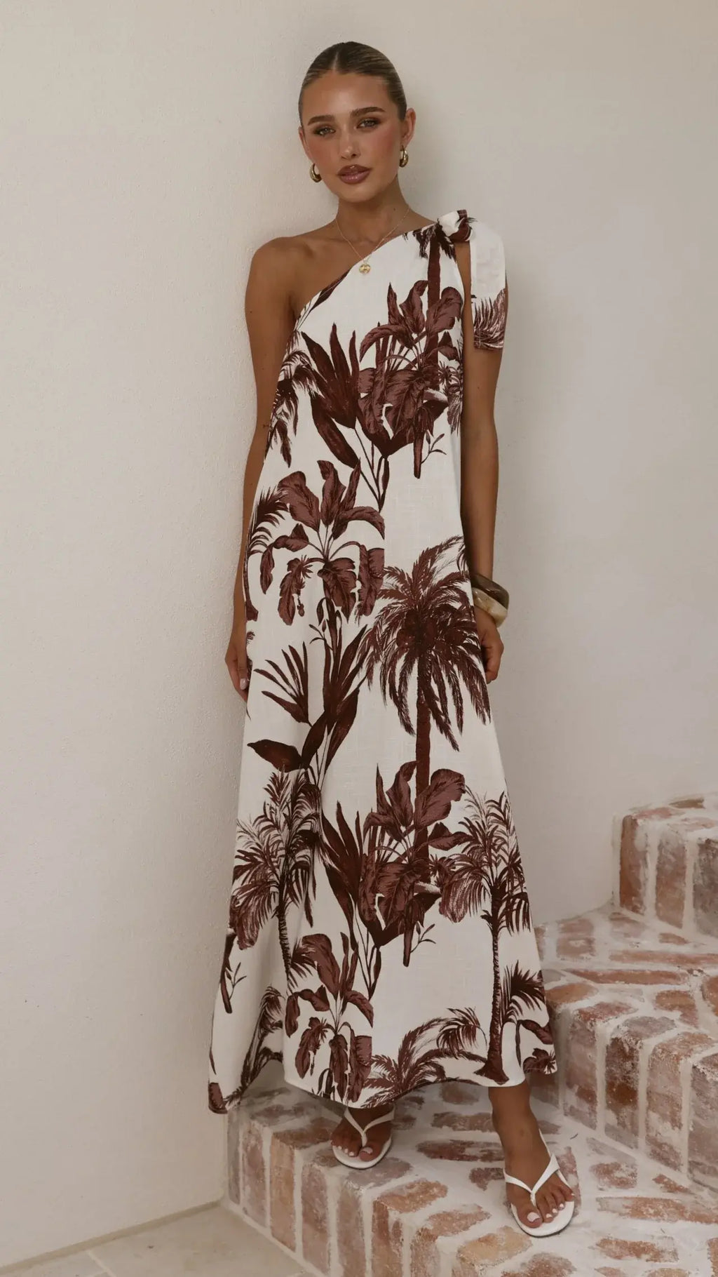 Karolina One Shoulder Maxi Dress - Ipanema Print