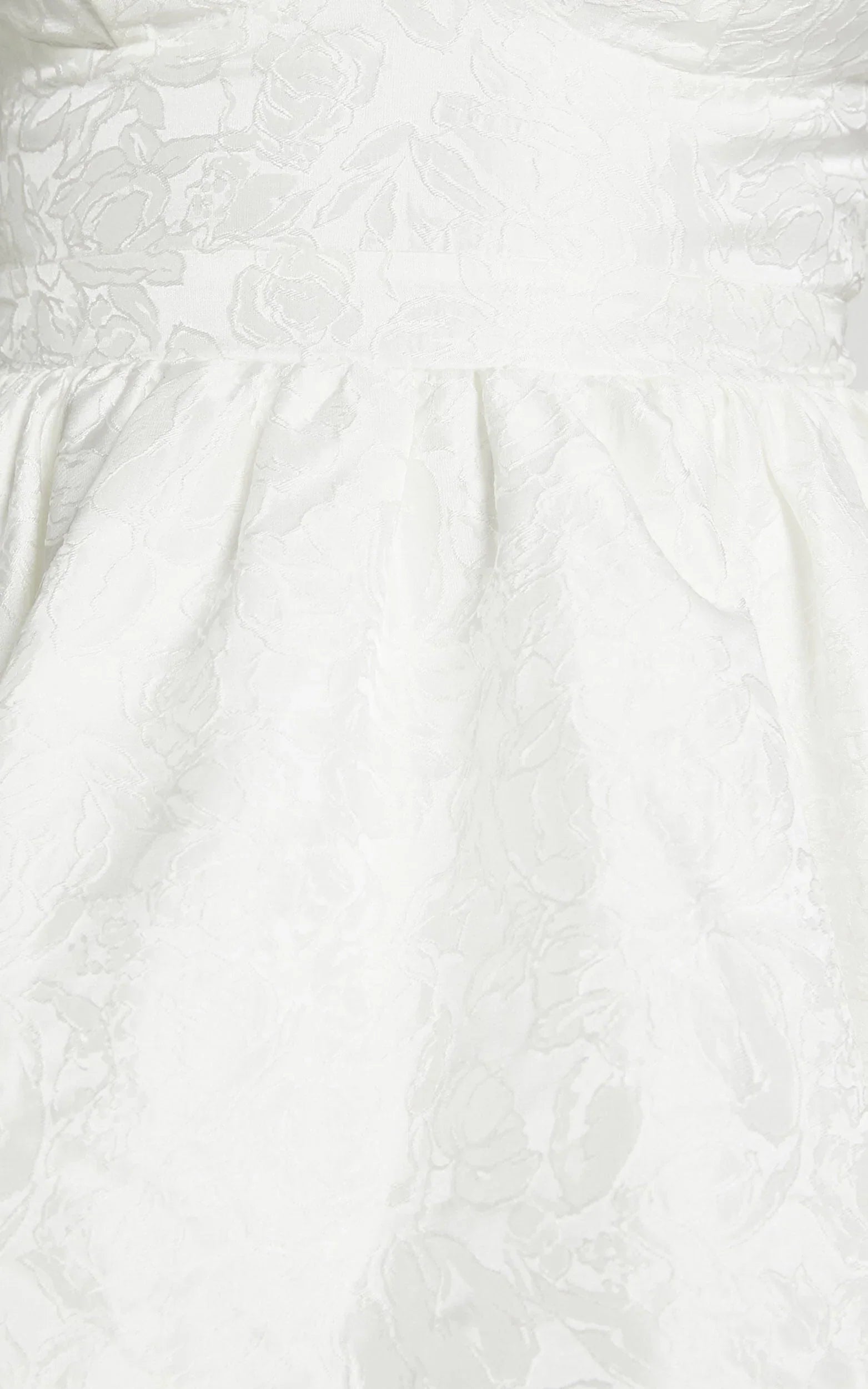 Kena Mini Dress - Jacquard Bustier Dress In White