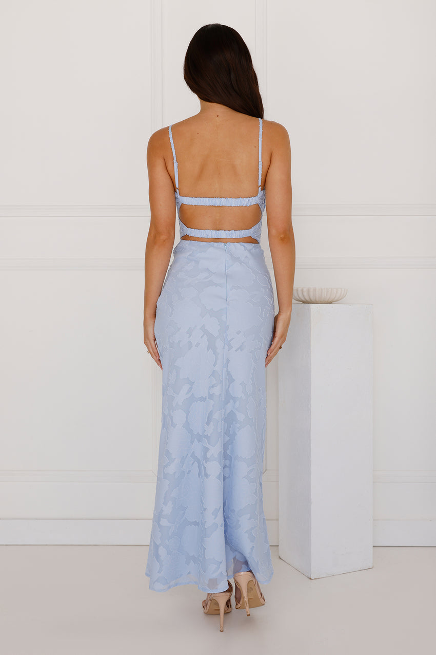 Secluded Shores Maxi Skirt Blue
