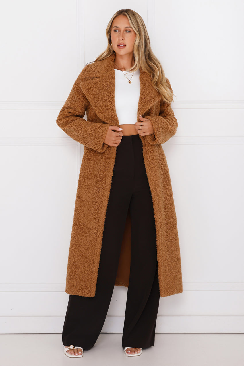 Luxe Teddy Coat Camel