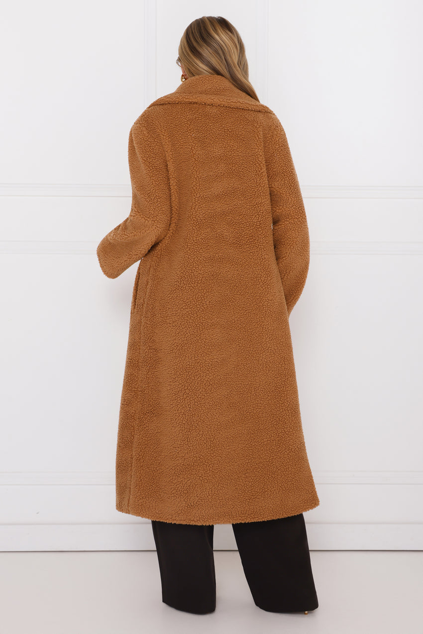 Luxe Teddy Coat Camel