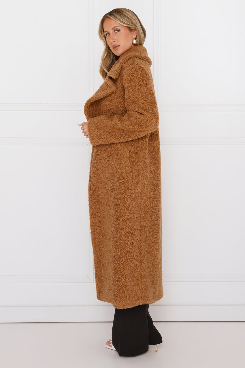 Luxe Teddy Coat Camel