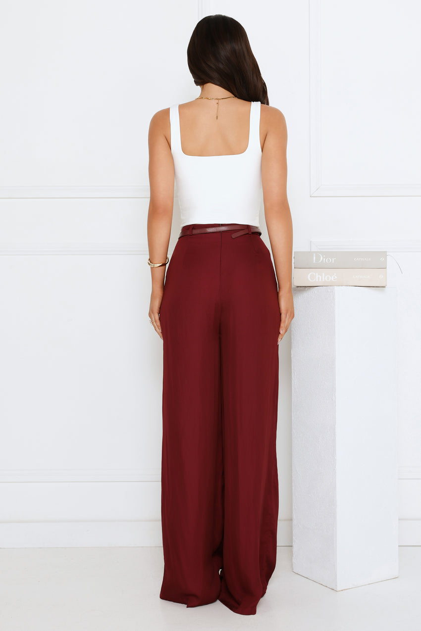 To Be Seen Pants Maroon