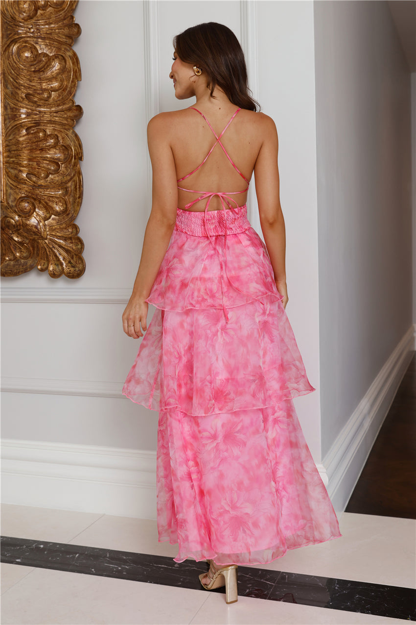 About Her Beauty Maxi Dress Pink