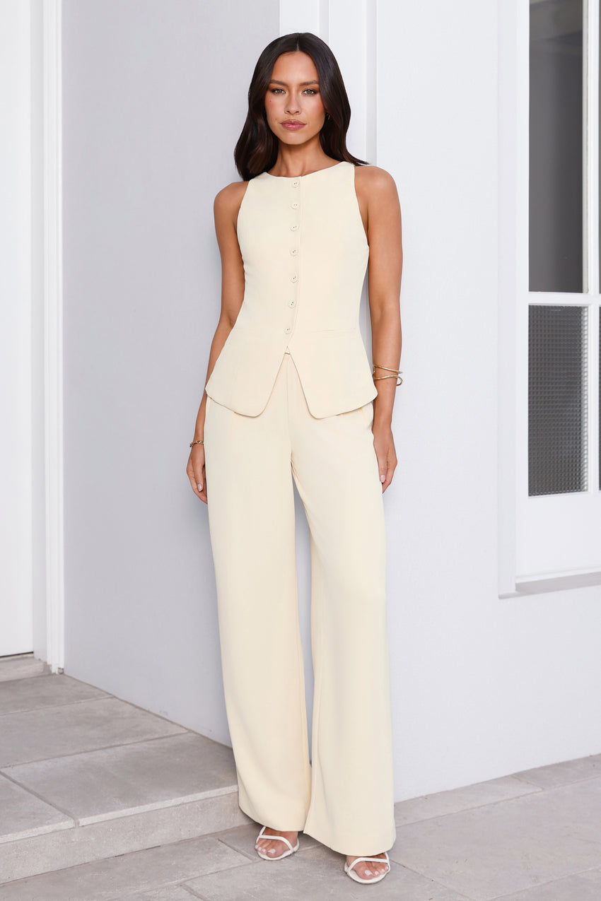 Structure Tailored Vest Top Lemon