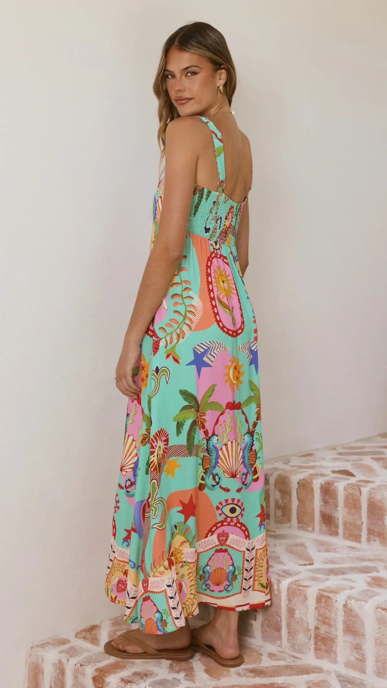 Trish Maxi Dress - Carnival Print