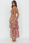 Veda Strappy Back Maxi Dress Roses Blush