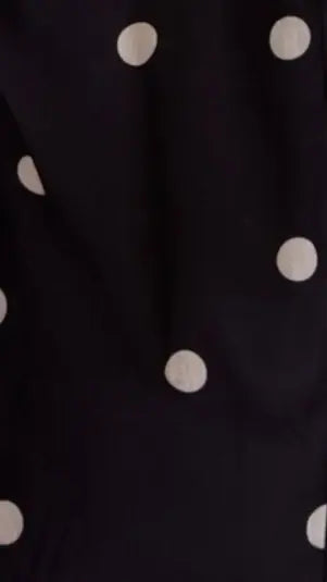 Tahlia Midi Dress - Black Polka Print