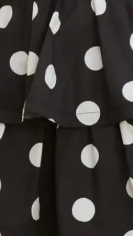 Matilda Mini Dress - Black/White Polka