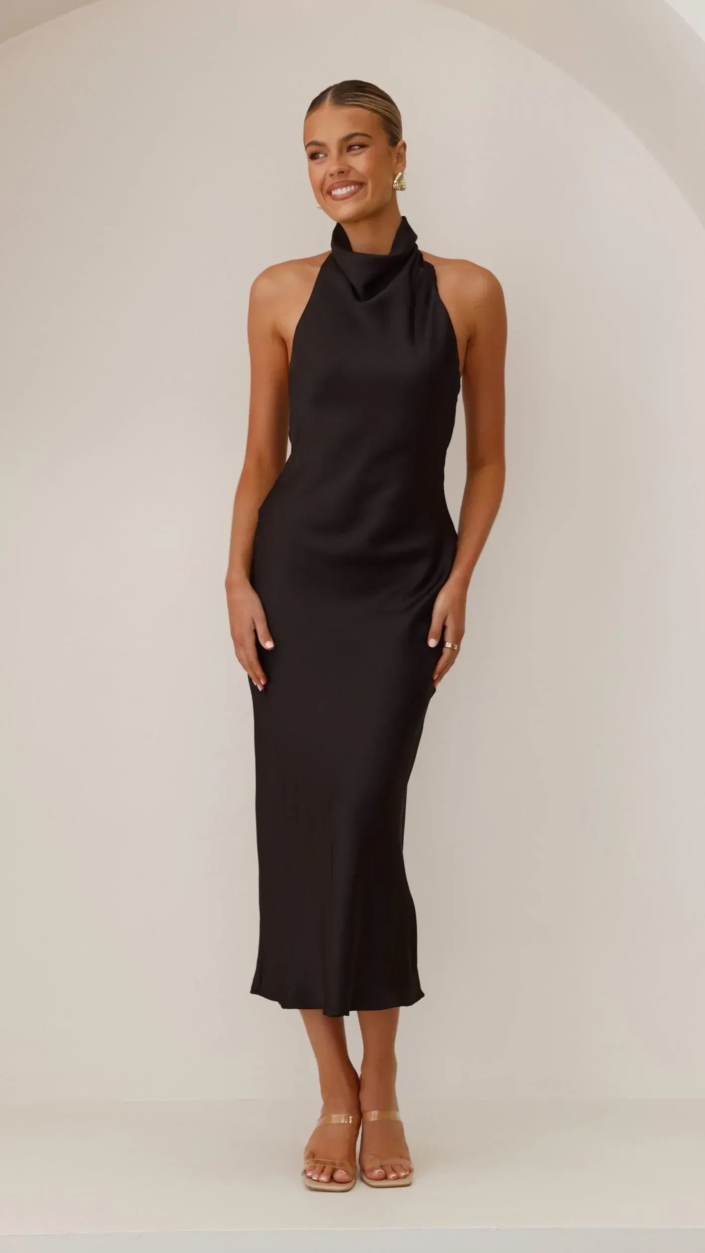 Rina Midi Dress - Black