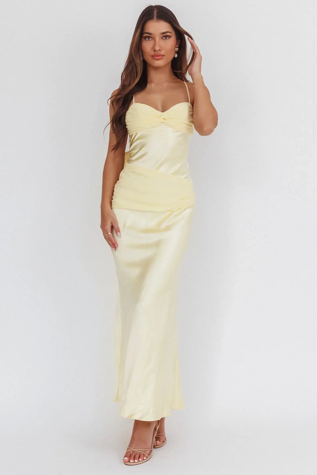 Arizona Sunset Criss-Cross Bow Back Dress Yellow