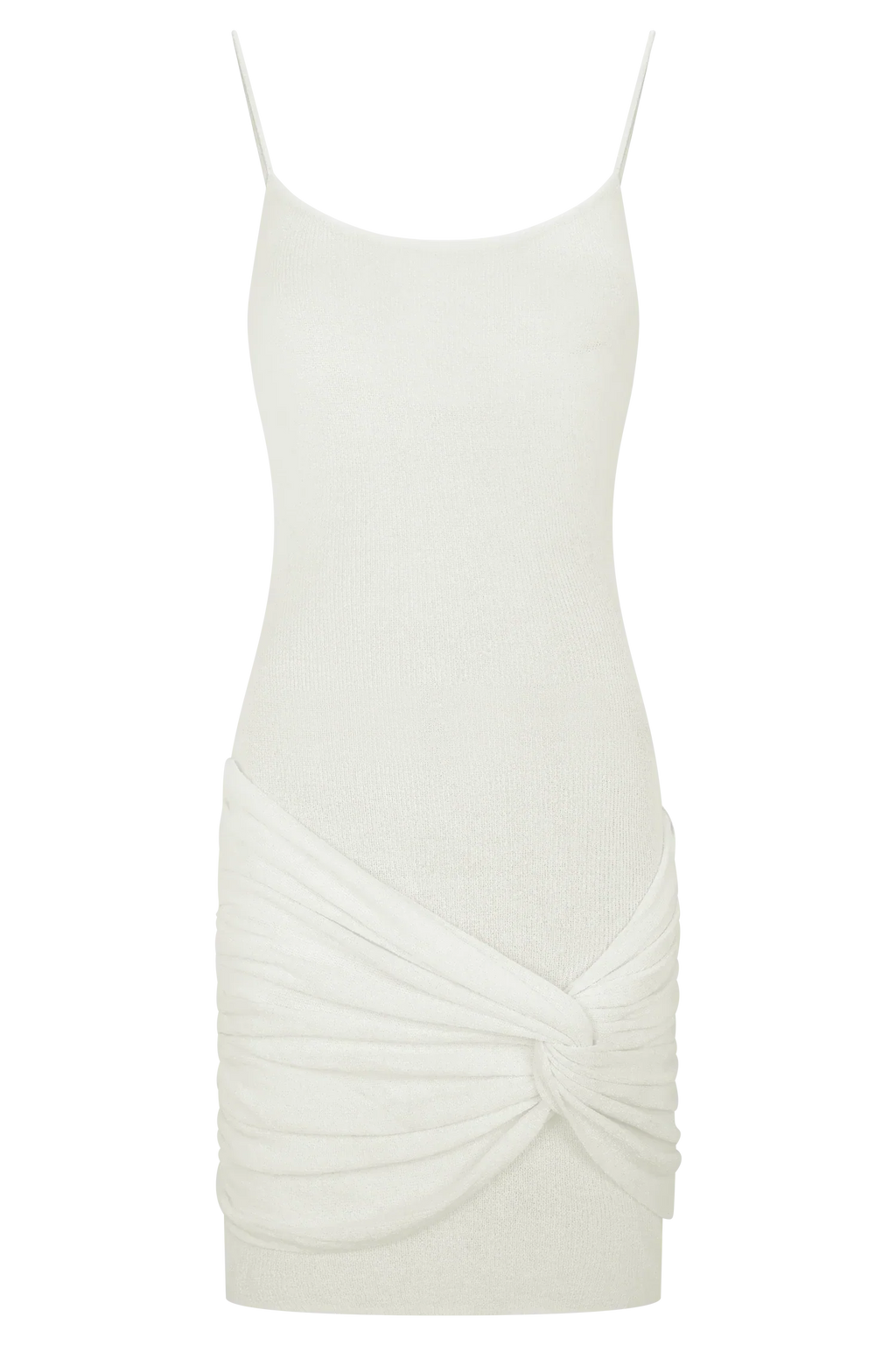 Laurie Twist Knit Mini Dress - Ivory