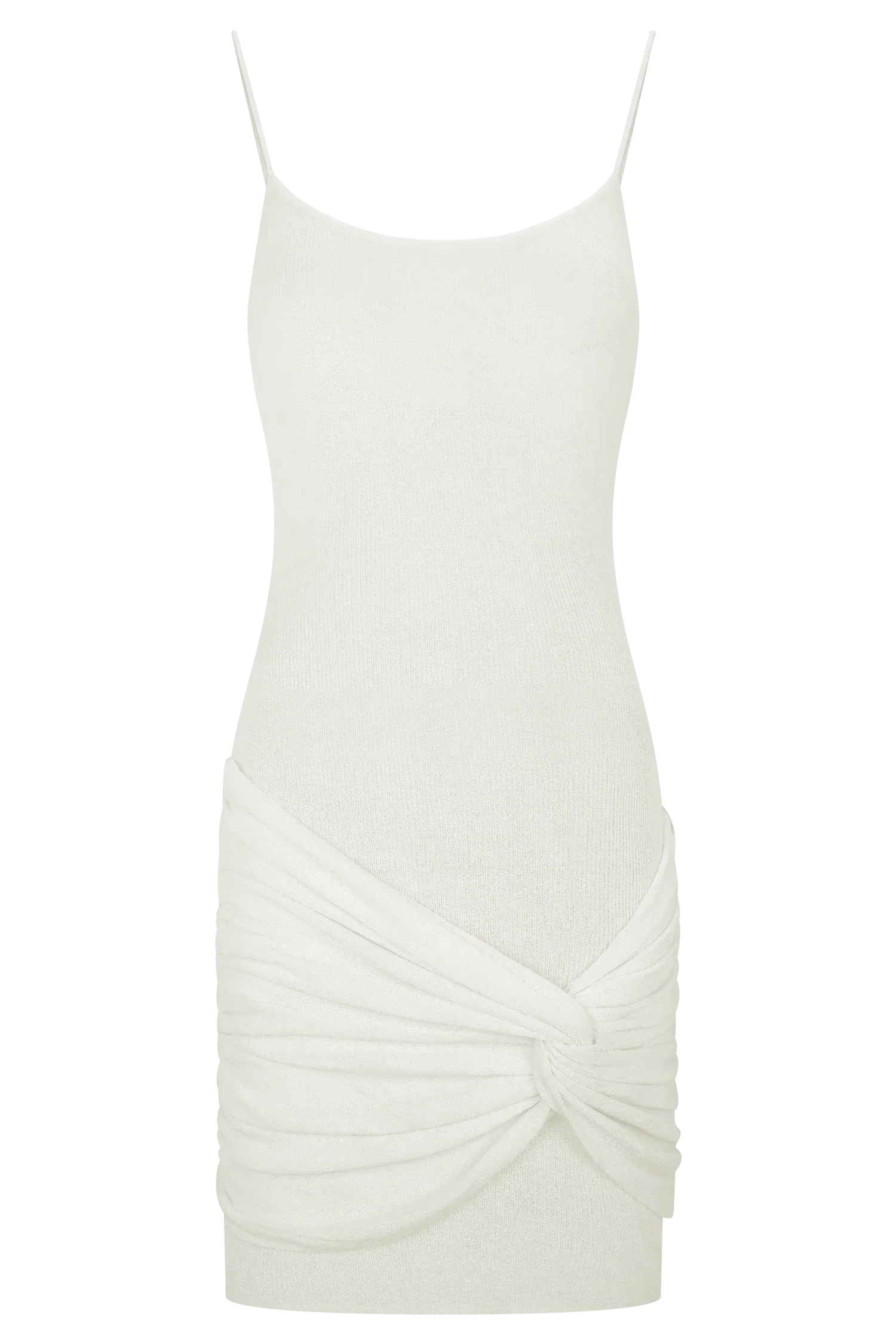 Laurie Twist Knit Mini Dress - Ivory