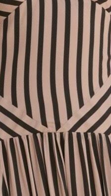 Zoriah Maxi Dress - Black/Beige Stripe