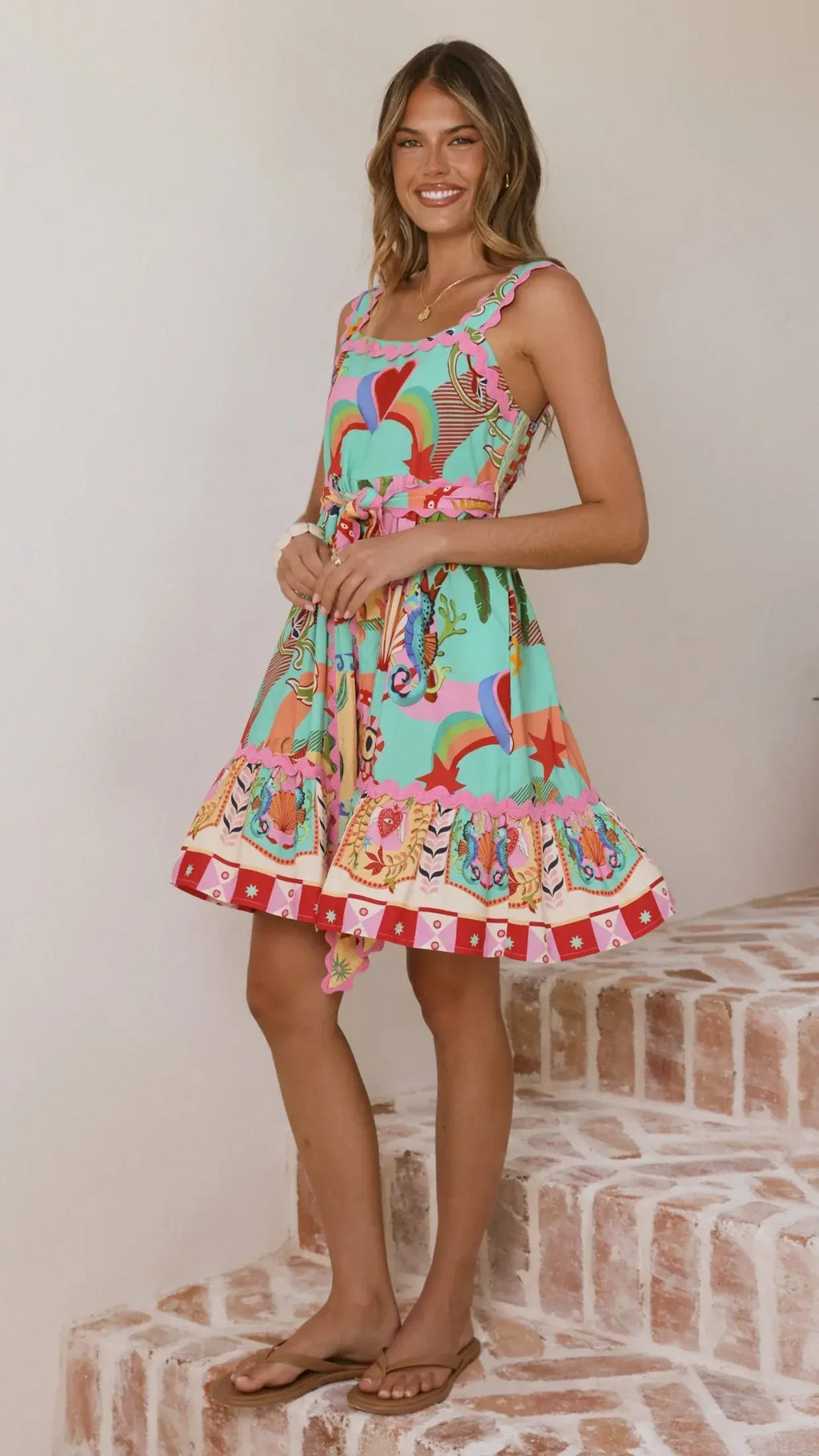 Alana Mini Dress - Carnival Print