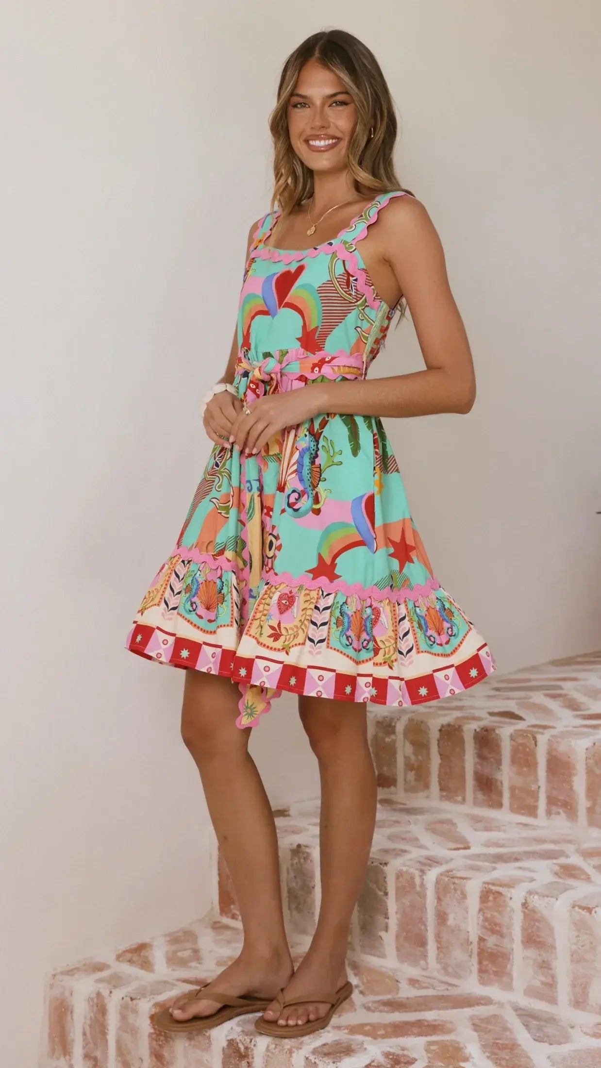Alana Mini Dress - Carnival Print