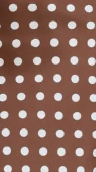 Daphne Maxi Dress - Brown Polka