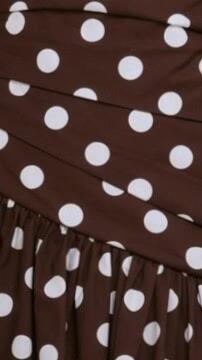 Lyra Maxi Dress - Brown/White Polka Dot