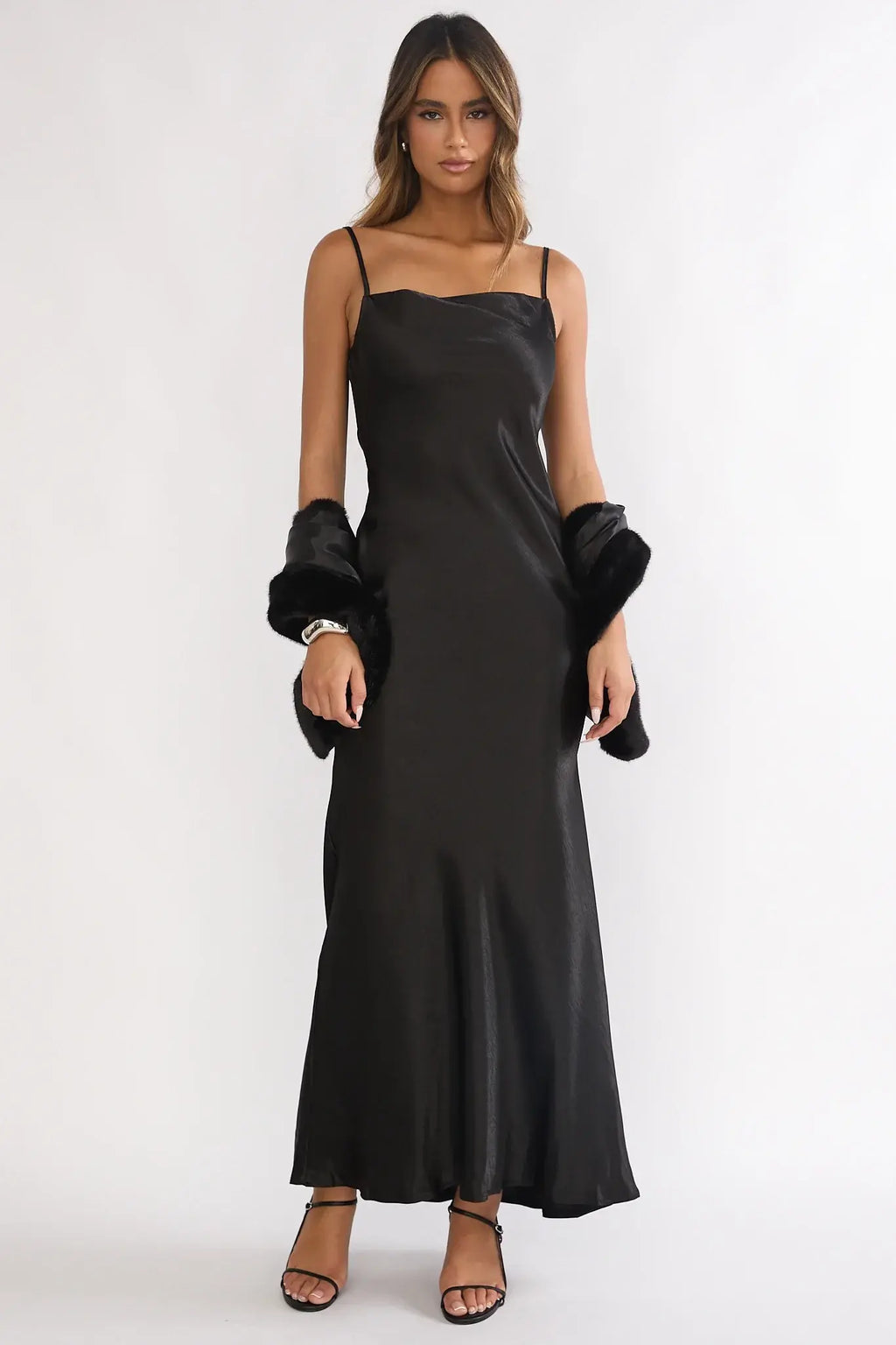 Hadley Cami Scarf Maxi Dress Black
