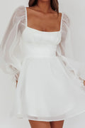 I've Got Sunshine Long Sleeve Mini Dress White