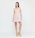 Couturebudthe Hill House X La Coqueta Ribbon Charlotte Nap Dress - Pink Floral Stripe