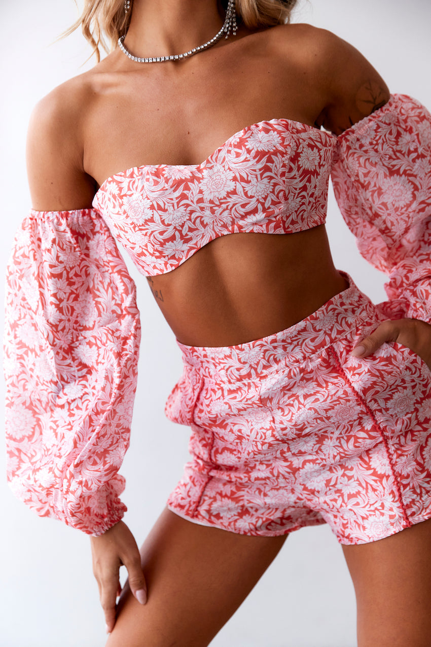 Sweeter Passions Crop Top Red