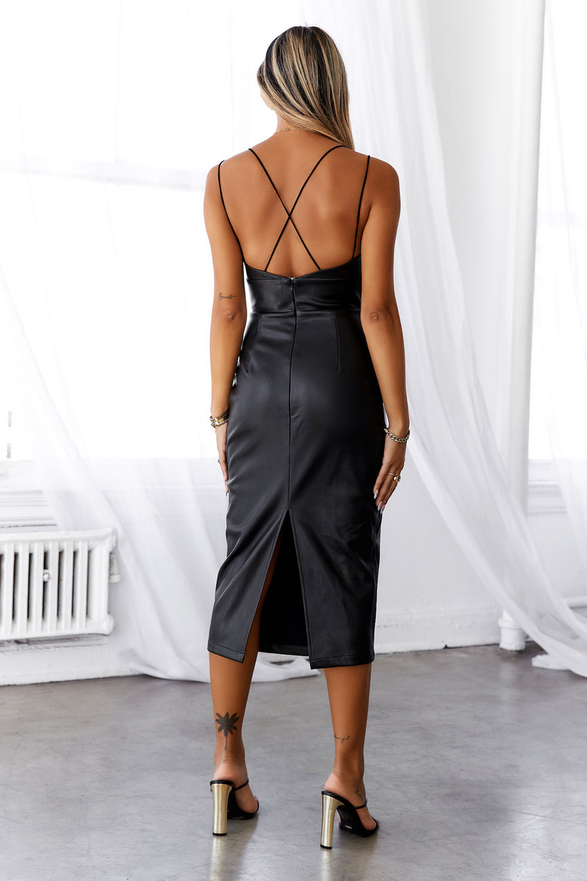 Secured Midi Dress Black